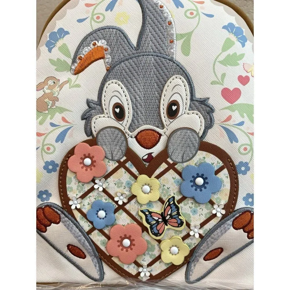 Danielle Nicole Disney Thumper Loves Miss Bunny Backpack Bambi Embroidered NWT